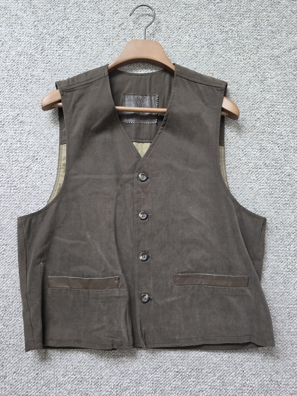Vintage YSL Yves Saint Laurent 100% Cotton Vest – Size 50 (EUR) Great Condition